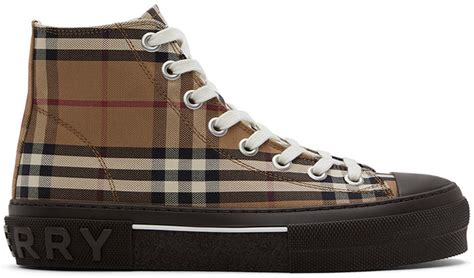 burberry vintage check lace-up sneakers|Burberry vintage check high top.